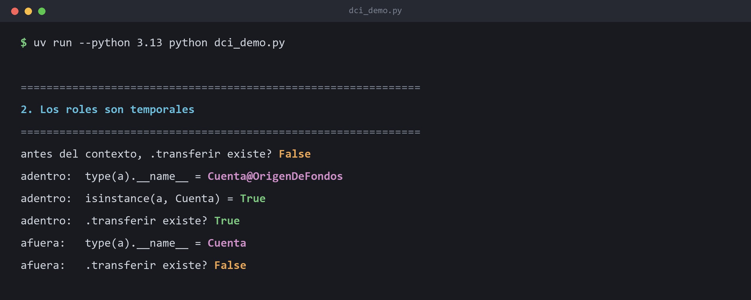 image from DCI en Python: roles en runtime